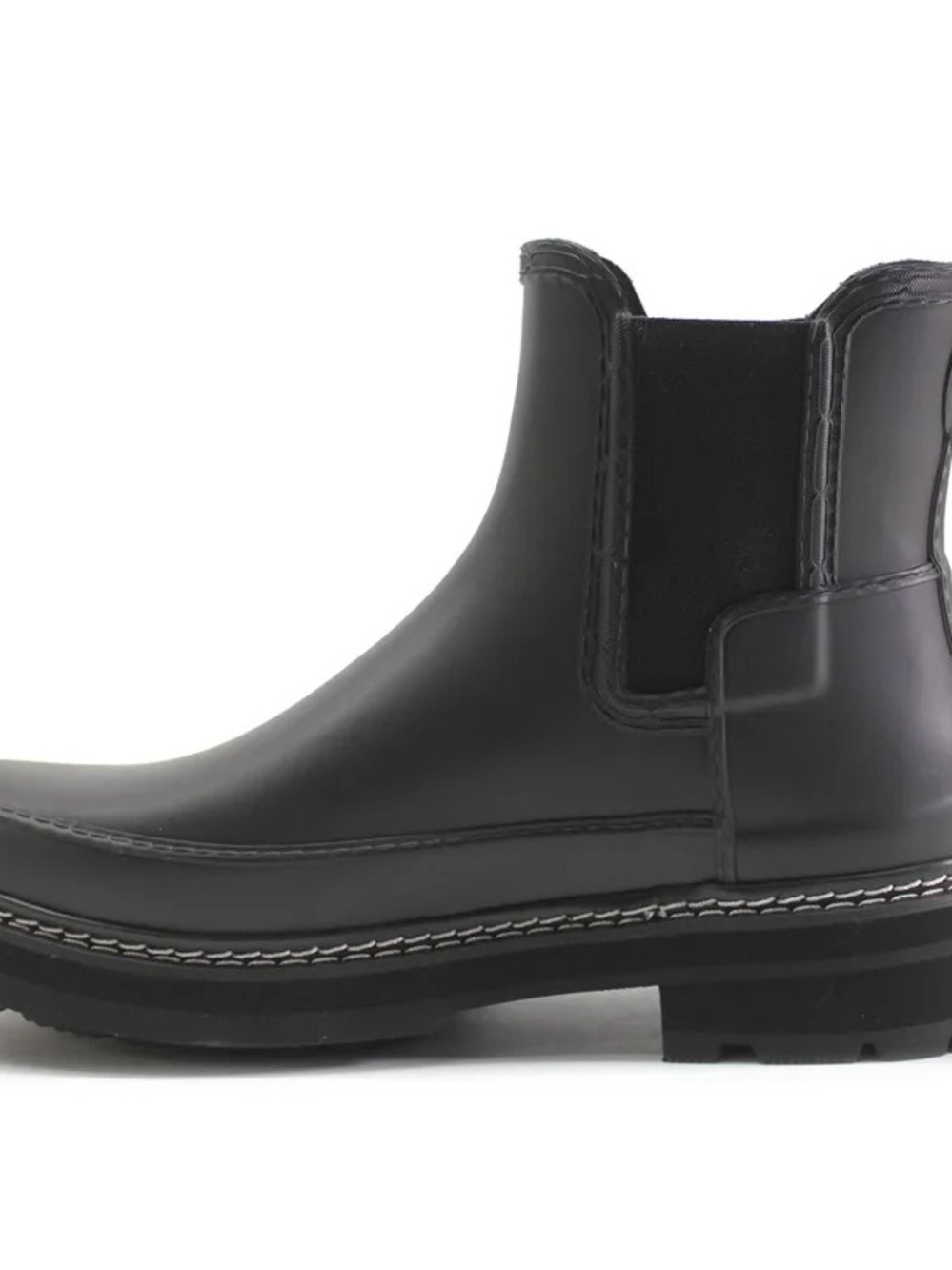 Hunter Black Women's Refined Chelsea Rain Boot US 8- Slip-On Ankle Boot
